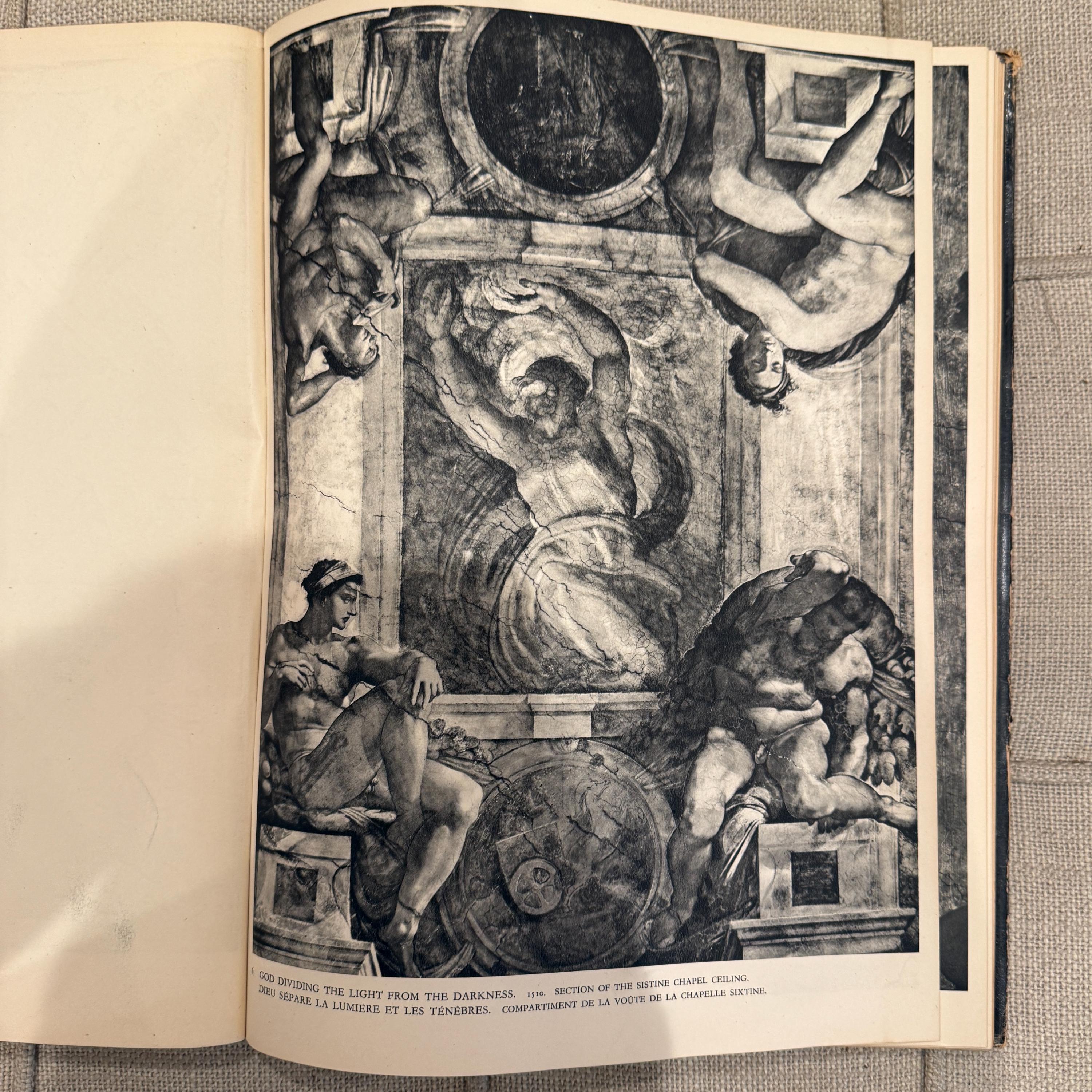 Mid Century C. 1948 Large Michelangelo Paintings 145 Lithograph
