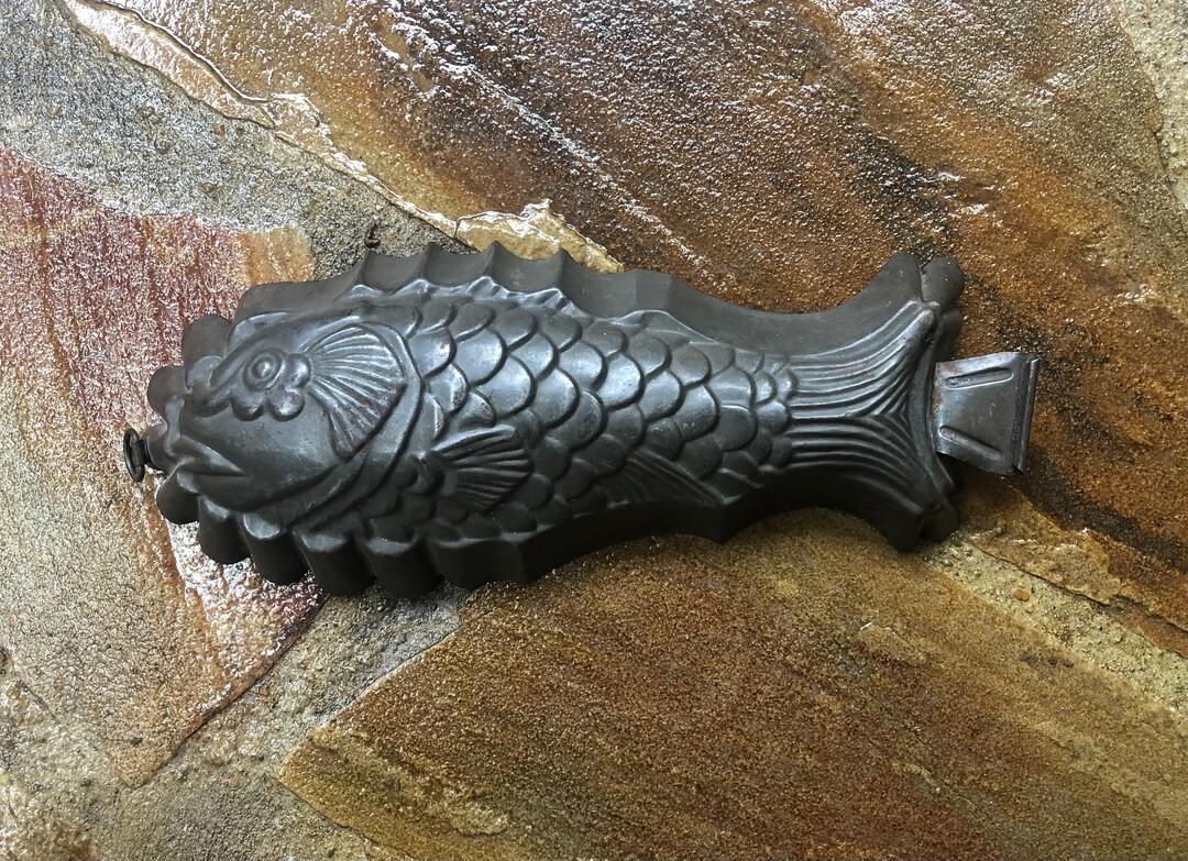 Antique Metal Fish Baking Mold Antique Farmhouse Kitchen Etsy