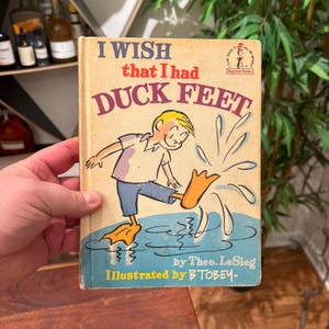 Jahrgang c. 1965 wünsche ich mir, dass ich Entenfüße hätte Hardcover Kinderbuch von Leo. LeSeig - Mid Century 1960's Kinderbuch - Dr. Seuss