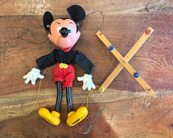 ヴィンテージ ミッキーマウス マリオネット 人形 ビンテージ ウォルト ディズニー プロダクション ミッキー マウス