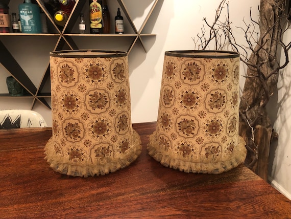 Vintage ruffled cheap lamp shades