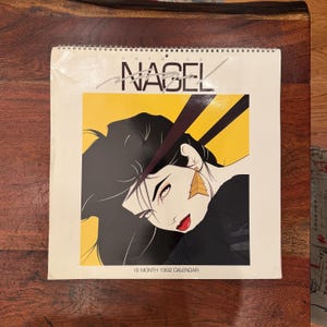 Vintage C. 1992 Patrick Nagel 16 Month Sexy Pin-up Woman Wall