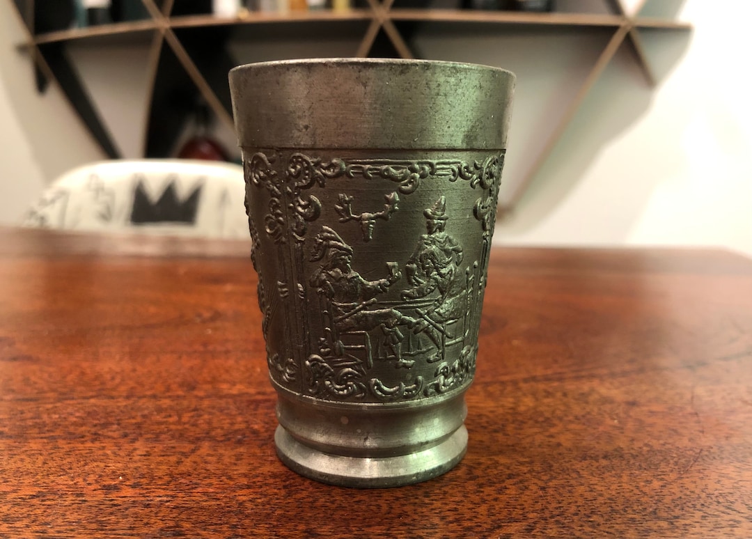 Mid Century German Vogel Zinn Pewter 4 Oz. Wine Cup Vintage German