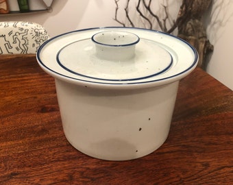 Vintage 1970's Dansk Designs Danish Modern Blue Mist Serving Bowl with Lid by NR Neil Refsgaard - Vintage Danish Modern Casserole Dish