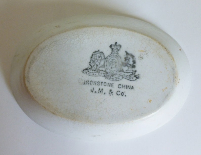 Antique 1800's J.M. & Co Ironstone China Soap Dish Etsy