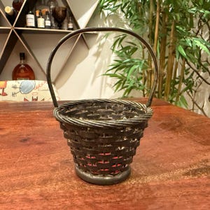ヴィンテージ キャンディディッシュ ハンドル付きトレイ 小物入れ