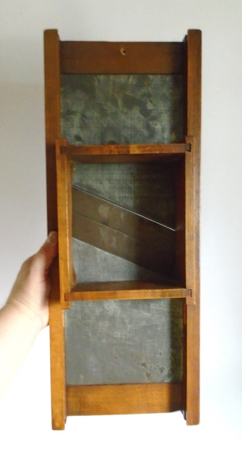 Sale Large Antique 2 Piece Wood /& Metal Food Cabbage Slicer