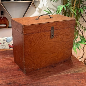 Mid Century Plywood File Folder Portable Box