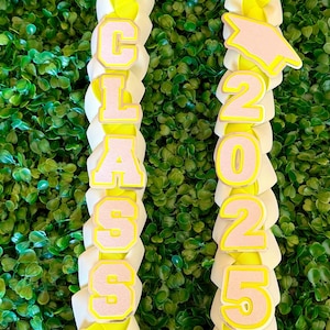 Graduate Lei 2025 Senior Lei Promotion Gift Lei Senior Lei Graduation Ribbon Lei