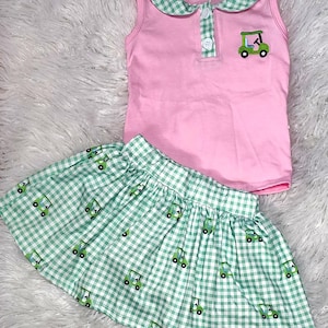 Pink and Green Golf Dress - Etsy Pink and Green Golf Dress - Etsy