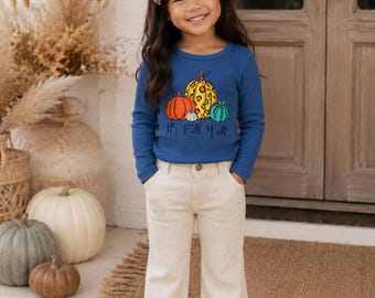 Girls It's Fall Y'all Pumpkins Knit Top