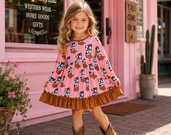 pink cow dresses Pink Cow Print Skirtall