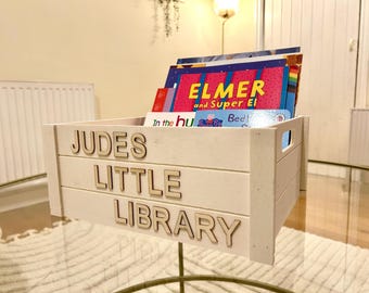 Personalised book crate/toy box