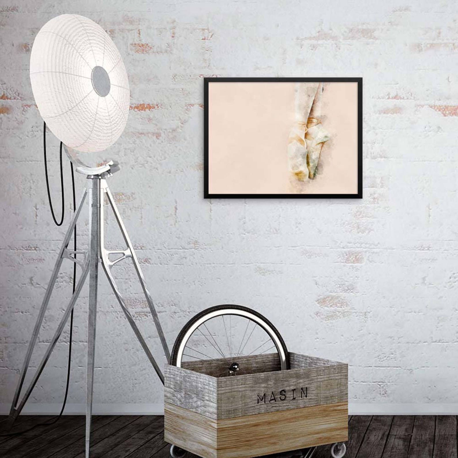 framed art, pink ballet shoes, art for baby girl nursery, birthday gift for dancer dance coach, romantic watercolor picture framed art, pink ballet shoes, art for baby girl nursery, birthday gift for dancer dance coach, romantic watercolor picture