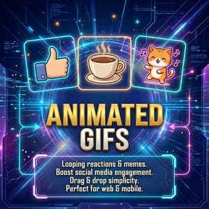 18.500+ Character Design Animation Toolkit, After Effects Vorlagen, Bewegungsgrafikpaket, Videobearbeitungs-Assets, Animiertes GIF-Bundle Bild 7