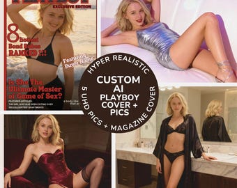 Personalized Playboy Magazine Cover + Ai Photoshoot  – 5 Custom HD Printable Pics + Cover | Adult Prank Gift, Funny Gag | Ultra Real Gen8