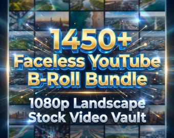 1450+ Faceless YouTube B-Roll Bündel | 1080p Landschaft Stock Video Vault | Cash Cow Channel Aktiva | Videobearbeitung von Filmmaterial & Hintergründen