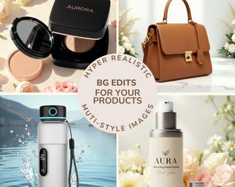 Hyper Realistic Product Background Edits : 4 Multi-Style images per product