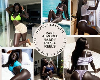 Ultra Realistic Rare Ai Influencer Model "Mari" 120+ HD Pics + 7 Reels Set | Perfect for insta and social media | Instant Download