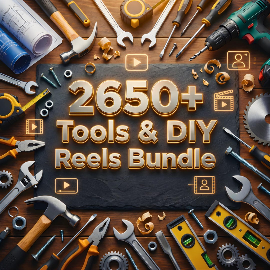 2650+ Faceless Tools and DIY Reels Bundle | Handyman Instagram Reels ...
