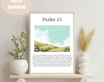 Psalm 23 De heer is mijn herder - afdrukbaar, bijbelhoofdstuk