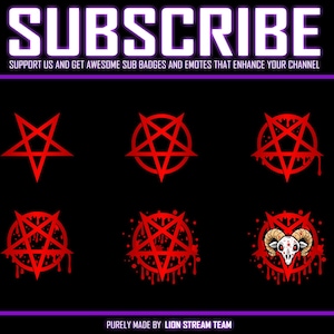 Pentagram Twitch, Kopnięcie, Discord, YouTube Sub i Odznaki Bit