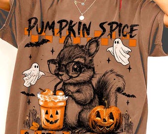 Pumpkin Spice & Not So Nice PNG, Funny Fall Digital Download, Retro Autumn Sublimation Design, Cozy Thanksgiving Shirt PNG, Halloween Humor