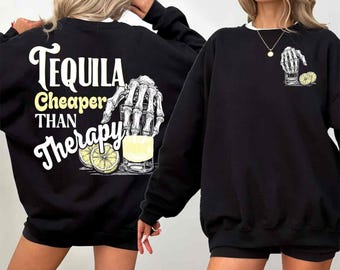 Tequila Cheaper Than Therapy PNG Summertime Png Cinco de Mayo Png Adult Humor Png Drinking Png Funny Summer Png Tequila tshirt sublimation