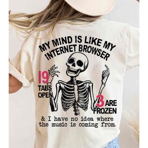 My Mind is Like Sarcastic Snarky PNG Sassy Png Snarky Funny Skeleton Overstimulated Tired Mom Sarcasm Png Funny Mum Png Adult Humor ORIGINAL