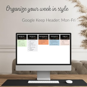Mo-Fr Google Keep To Do Header
