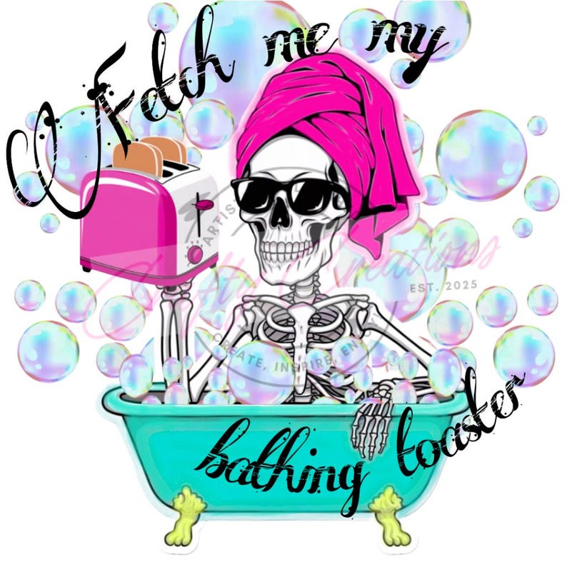 Bathing Toaster PNG Digital Download - Etsy