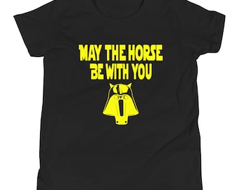 Darth vader horse vader yellow Youth Short Sleeve T-Shirt