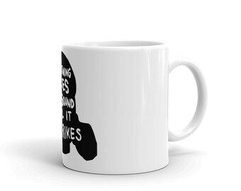 Martin Luther King glossy mug coffee, mug, cup, blackandwhite, artwork, home decor, kitchen, design, blackart, silhouette, gift ideas,