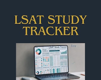 Study schedule and tracker | LSAT Exam Automated Google Sheet Template | Law school study tool