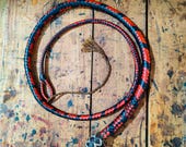 Cowhide Leather Black/Red Snake Whip, 3ft to 14ft Shot Loaded Professional Snake Whip
