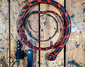 Kangaroo Hide Leather Black/Red Snake Whip, 3ft to 14ft, 12/16 Plait Shot Loaded Professional Snake Whip