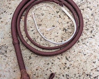 Dark Brown Shots Loaded Nylon Bullwhip, 3ft to 14ft Indiana Jones Style Professional Bullwhip