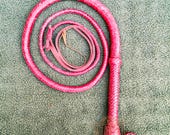 Cowhide Leather Bullwhip Redish Brown Color, 3ft to 14ft Professional Quality Bullwhip