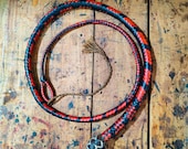 Veg Tanned Goat Leather Black/Red Snake Whip, 3ft to 14ft Shot Loaded Professional Snake Whip