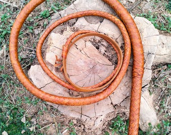 Rindsleder Bullwhip Hellbraune Farbe, 3 Fuß bis 14 Fuß Indiana Jones Styles Professionelle Qualität Bullwhip