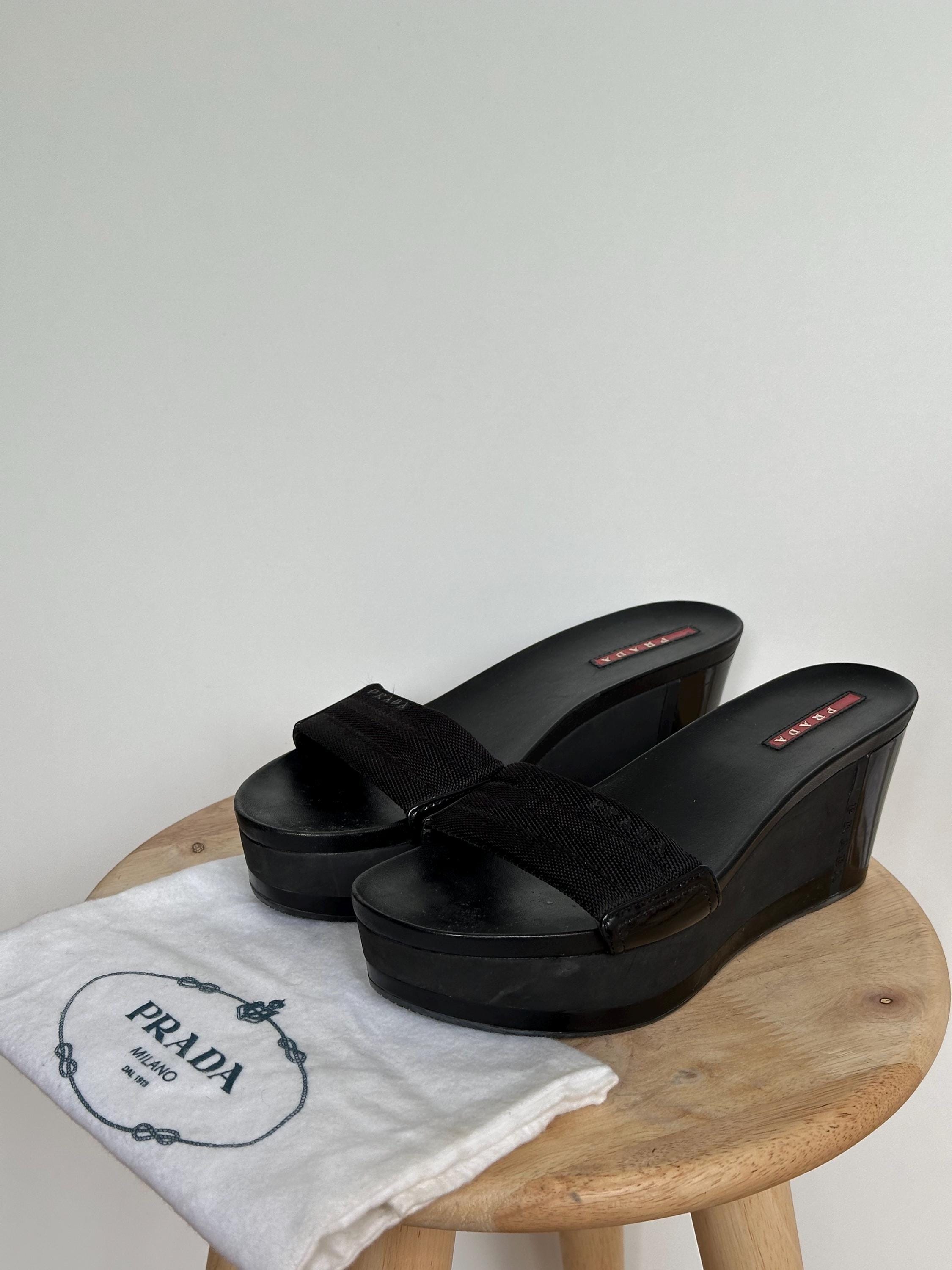 Prada wedge sandals with dustbag SIZE EU: 38,5