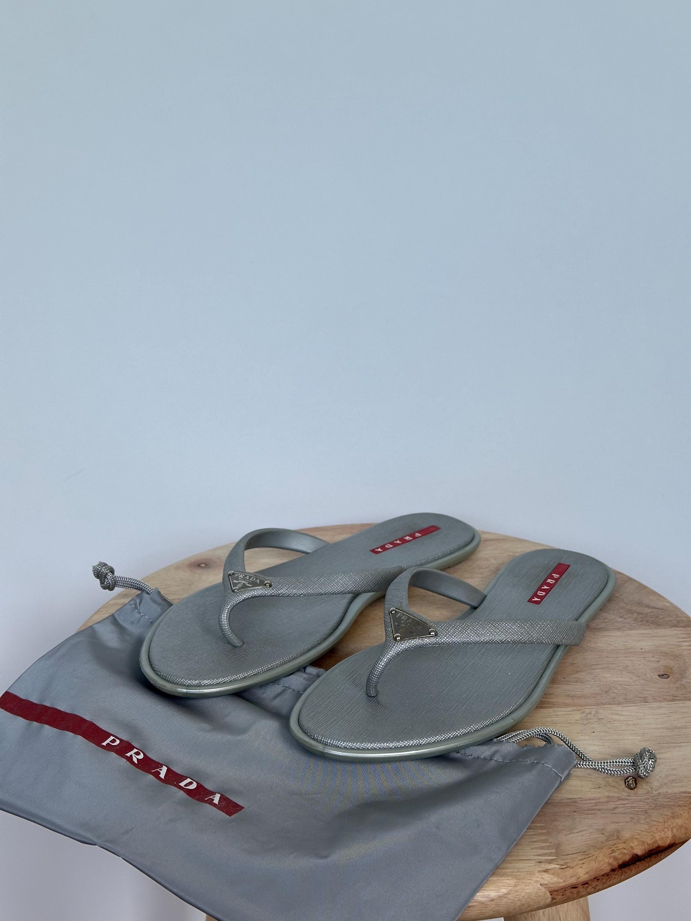 Prada Infradito Firmati Sandali Vintage Prada Vintage Linea Rossa