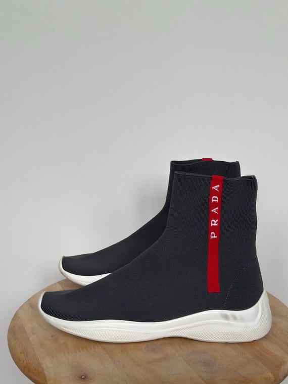 Prada Sock Sneakers in Grey Colourway Size EU 36 - Etsy