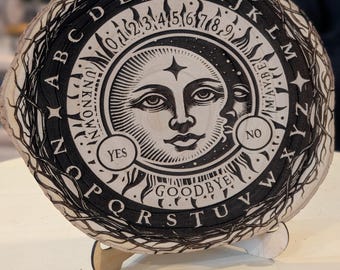 Sun Moon Spirit Board • Empress Wood Ouija Divination Talking Tool
