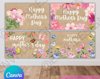 Mother's Day Banner - Editable Canva Template - Digital Download - Paint or Print