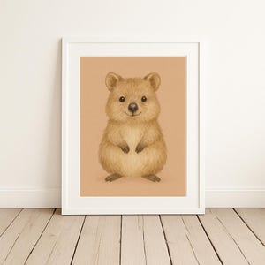 Baby Quokka Kinderzimmer Wand Kunst Niedliche Baby Tier Druck Gender Neutral australische Tier Kinderzimmer Dekor druckbare Kinderzimmer Kunst Wald Boho