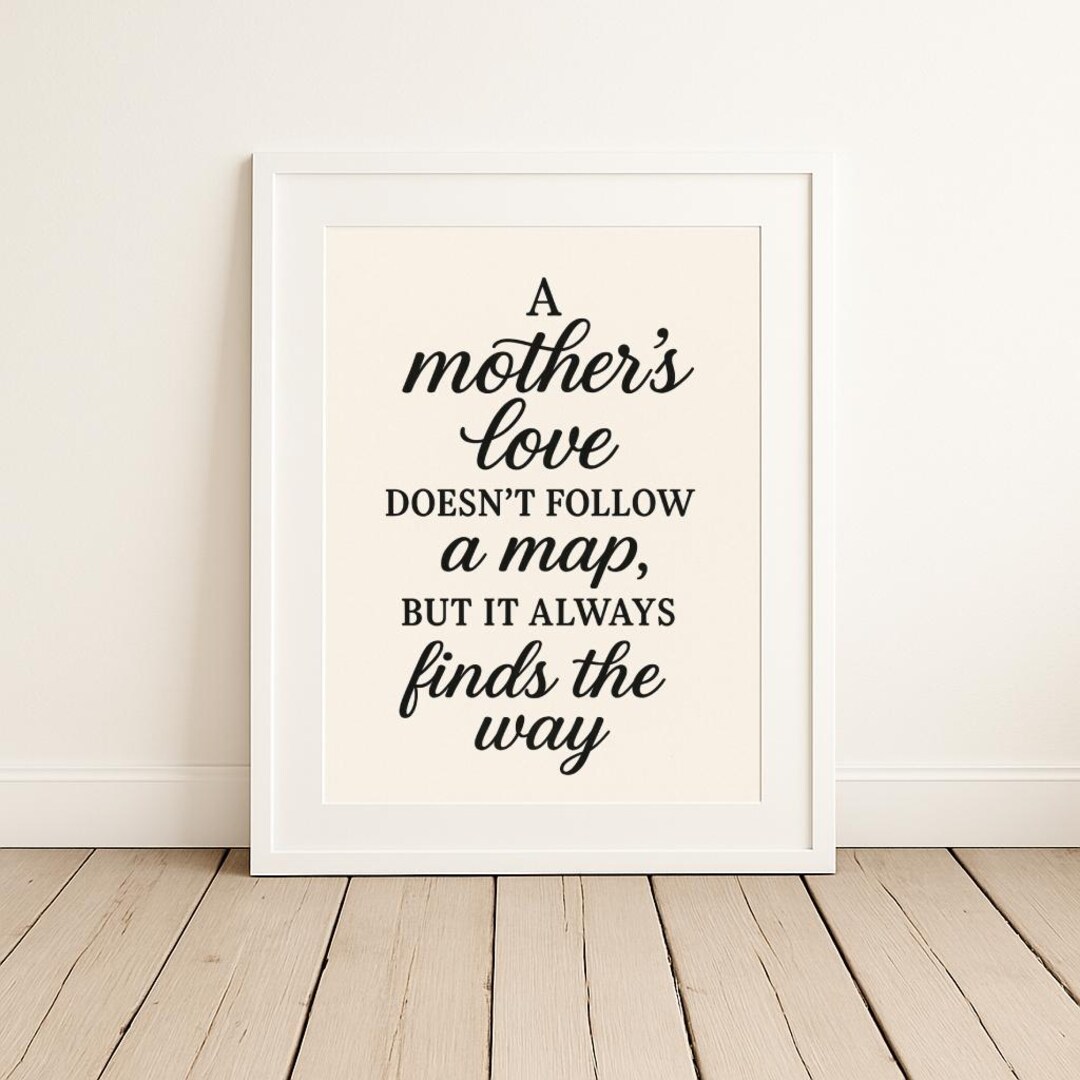 Mother's Love Quote Wall Art Printable Nursery Decor Inspirational Mum ...
