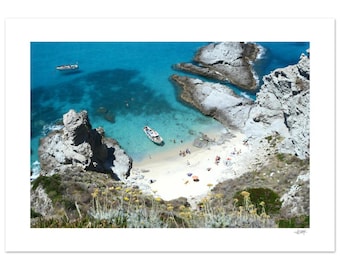Italian Coastal Wall Art, Mediterranean Seascape Photography Print, Calabria Italy Fine Art Photograph