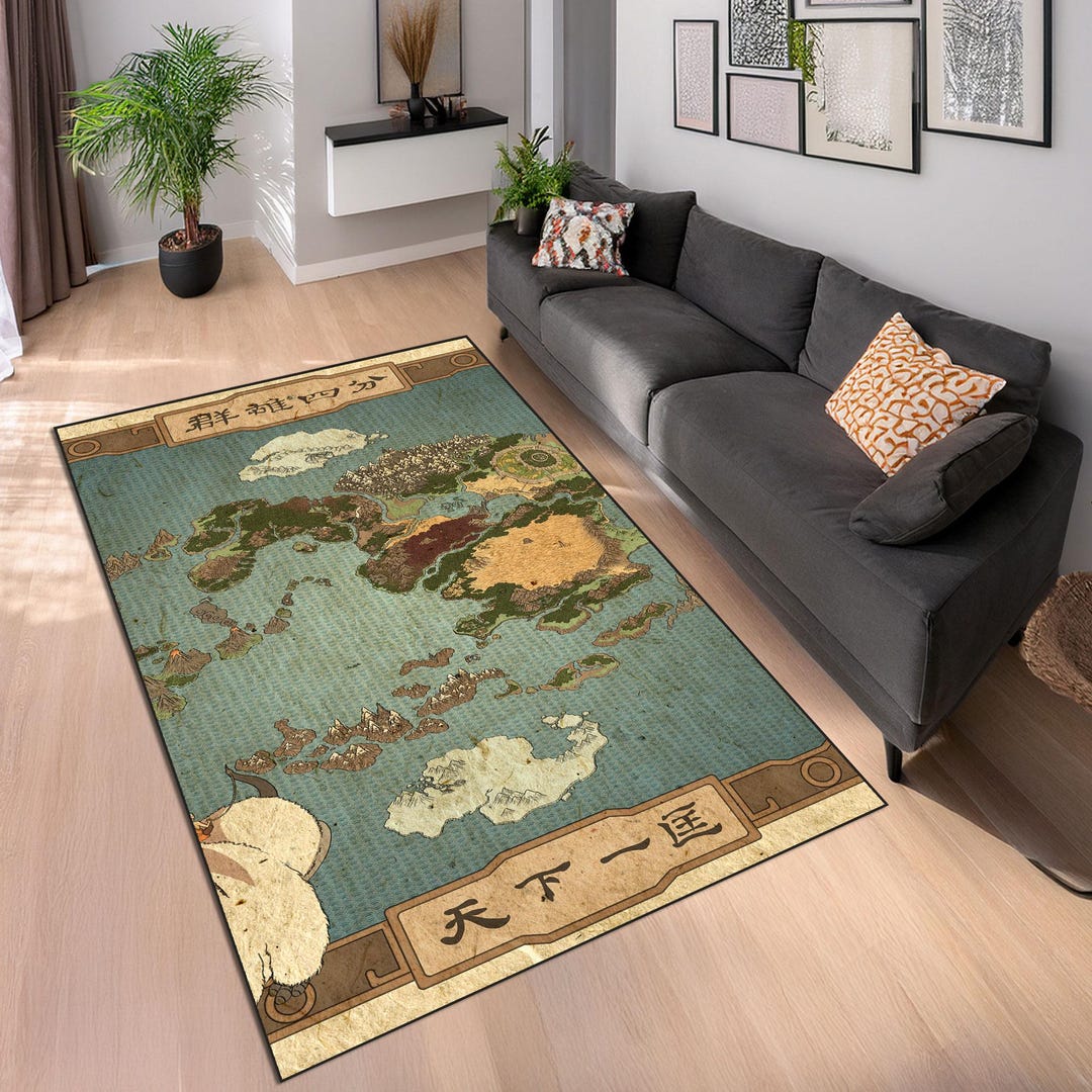 Dnd Rug Prop Fantasy World Map Rug, Vintage Medieval Map Carpet, RPG Dnd Style Floor ...