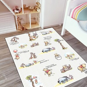 Pooh Teppichboden, Winnie The Pooh Teppich, Cartoon Gummiunterlage, Waschbarer Kinderteppich, Winniethepooh Teppich, Kinderzimmerteppich